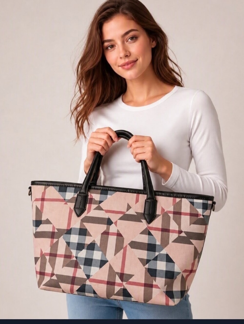 BURBERRY Limited Edition Nova Check Tote Bag READ